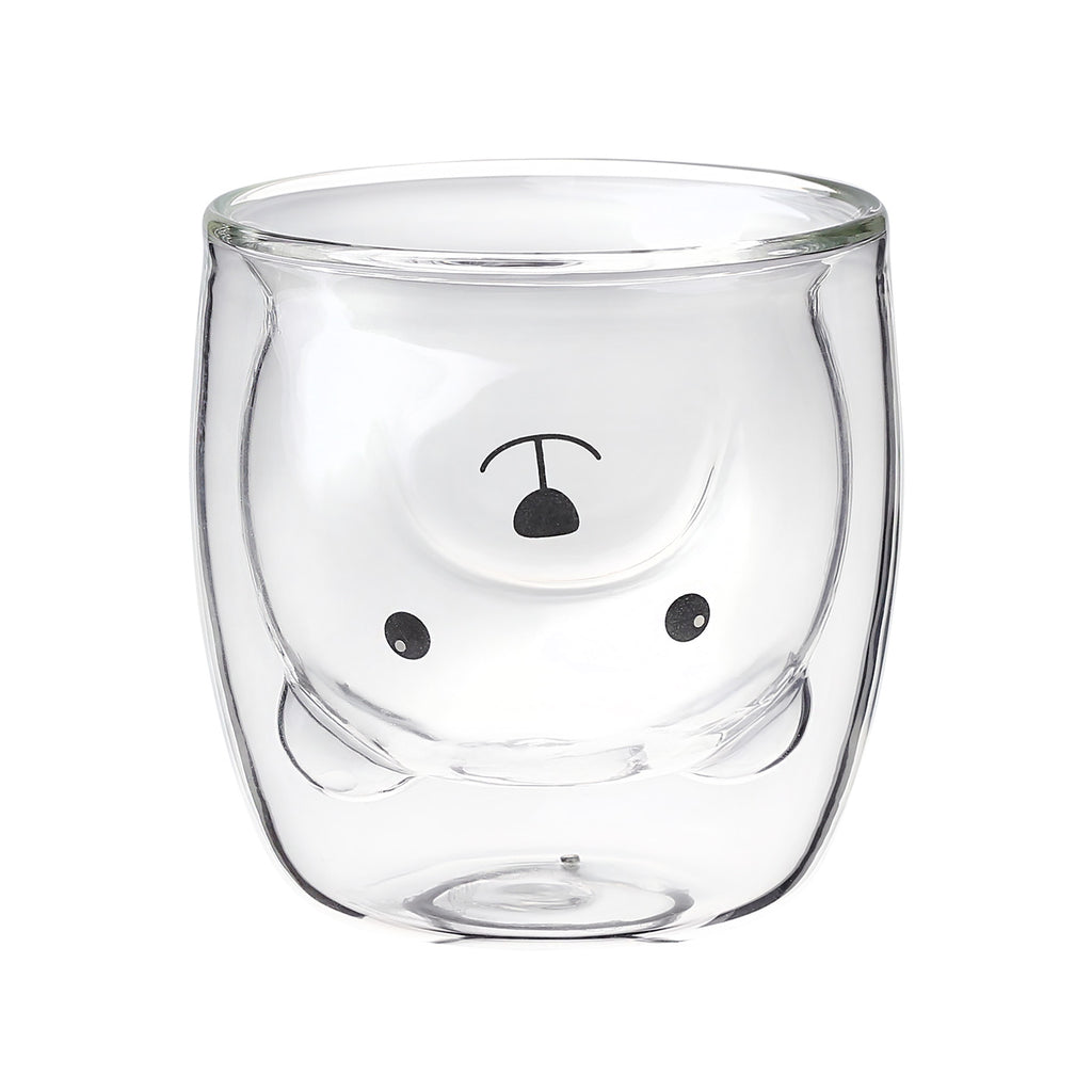 Glass Cup-Double Wall Cup Bear invisible