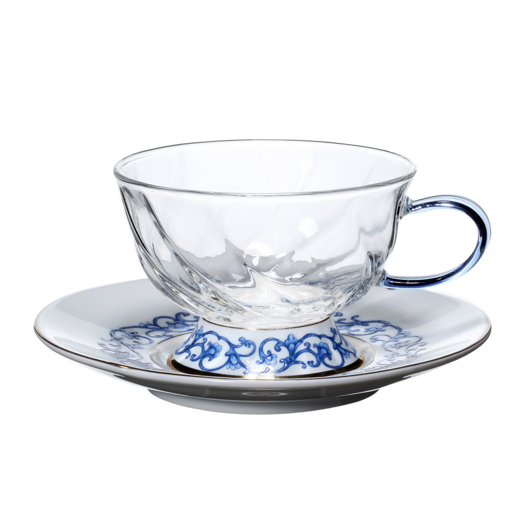 Glass Cup Set-Fusion Asia Tea Cup and Saucer