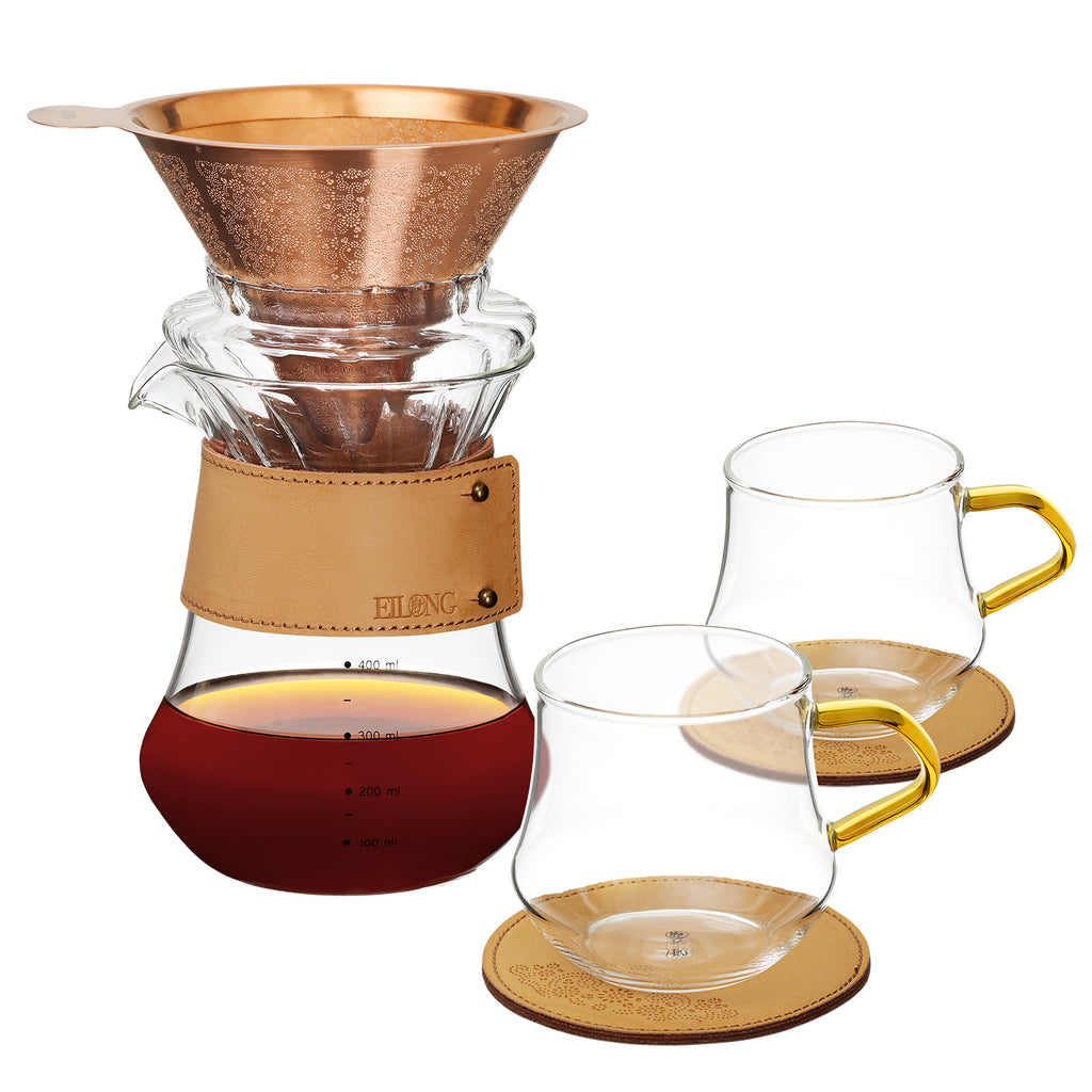 Glass Pour Over Coffee Maker Set - Daybreak titan