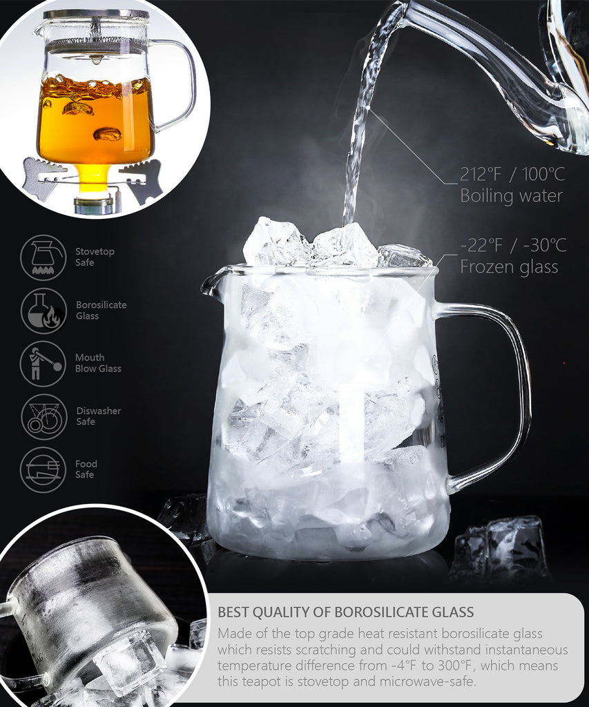Borosilicate Glass Teapot-Flat Top Teapot 05