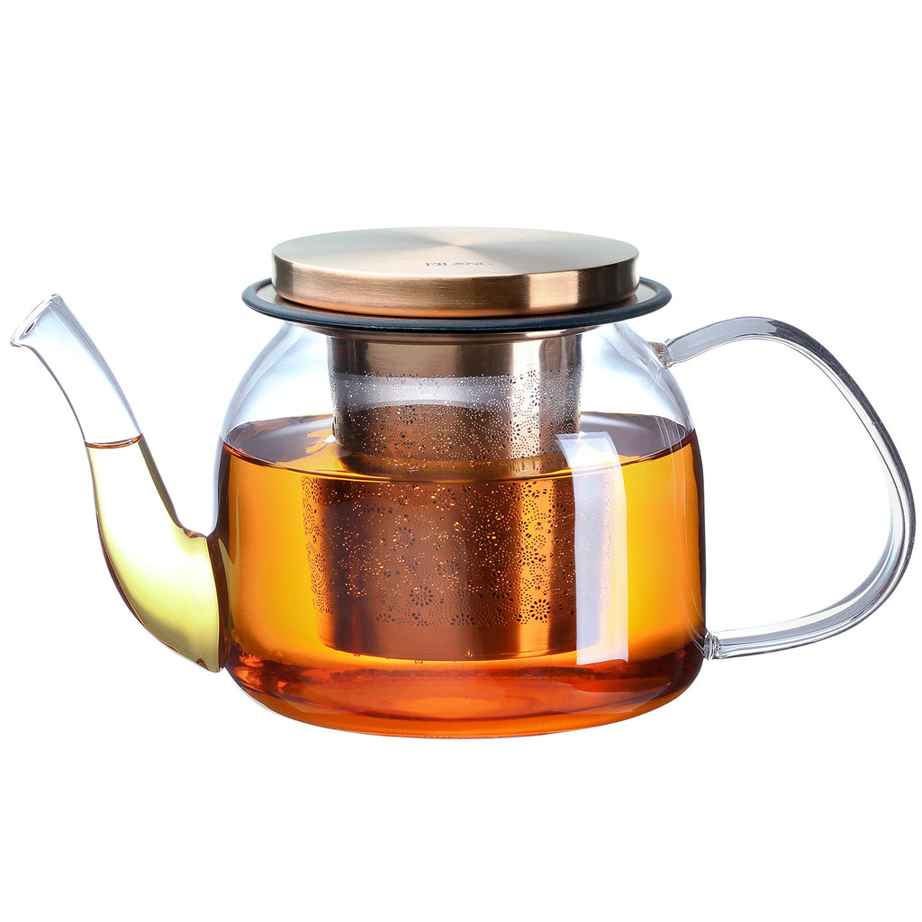 Glass Teapot with Infuser-Aurora Infuser Teapot 22oz Titan