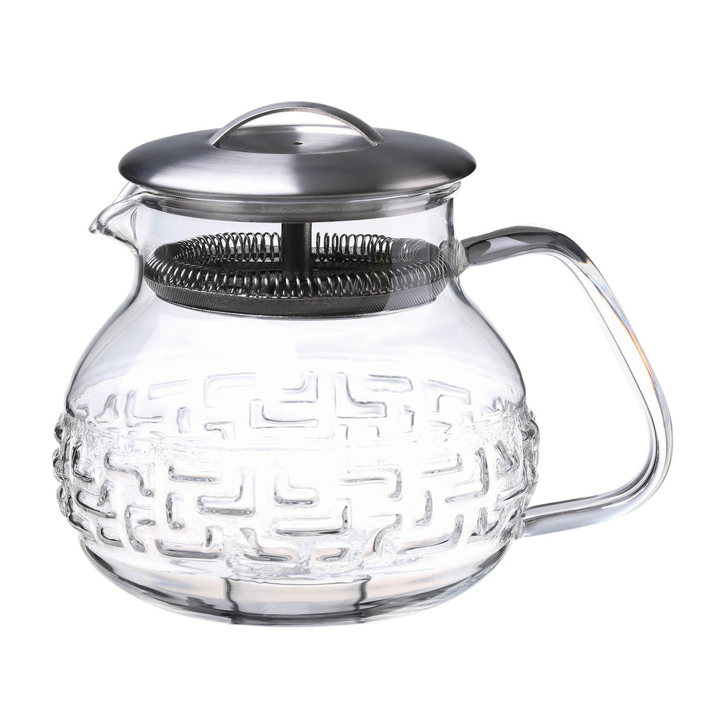 Glass Teapot with Tea Strainer-Tea Master Bagua 23oz