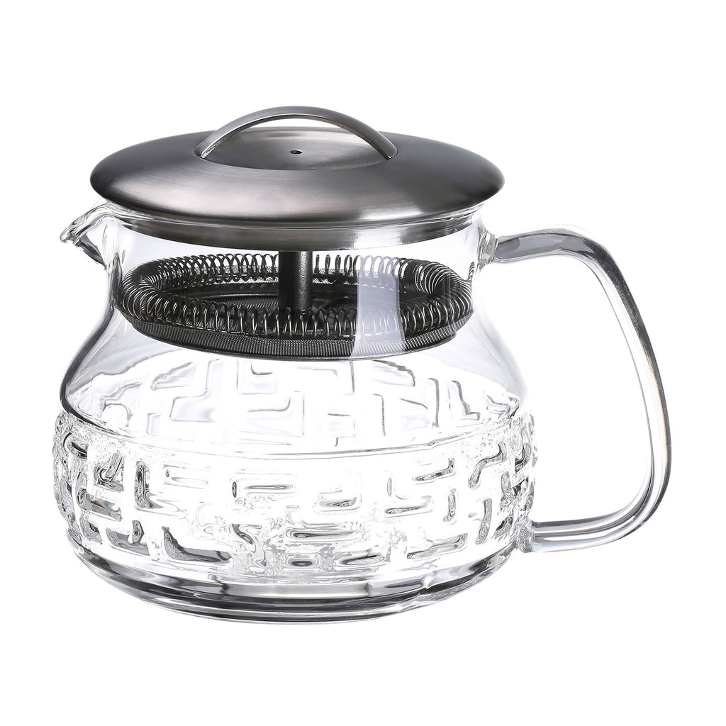 Glass Teapot with Tea Strainer-Tea Master Bagua Small