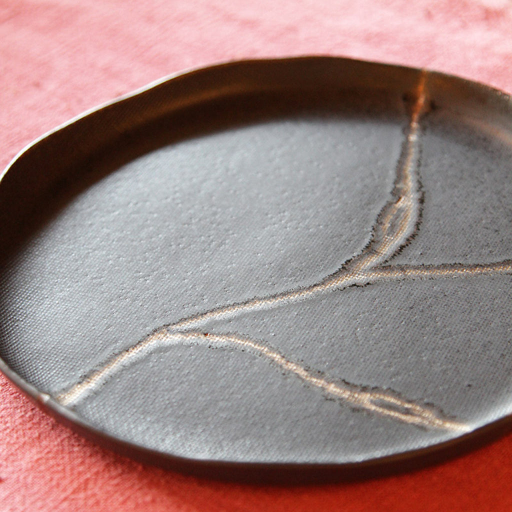 handmade pottery tray-Lightning Tea Tray 00