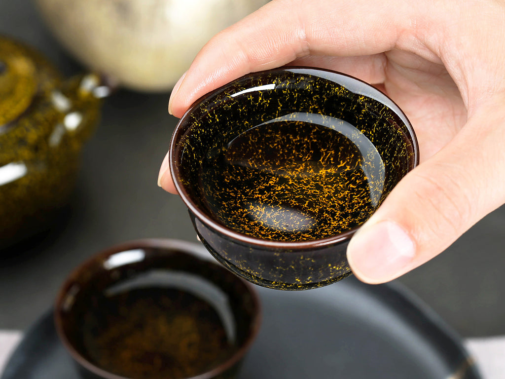 Chinese Ceramic Tea Cup-Temmoku Glaze Cup 1