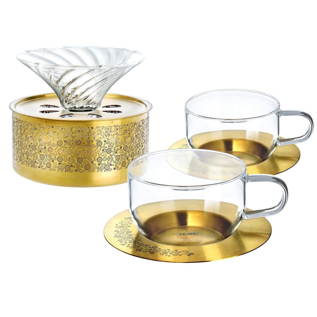 Luxury Style Tea Set - Aurora Teapot Set gold 1