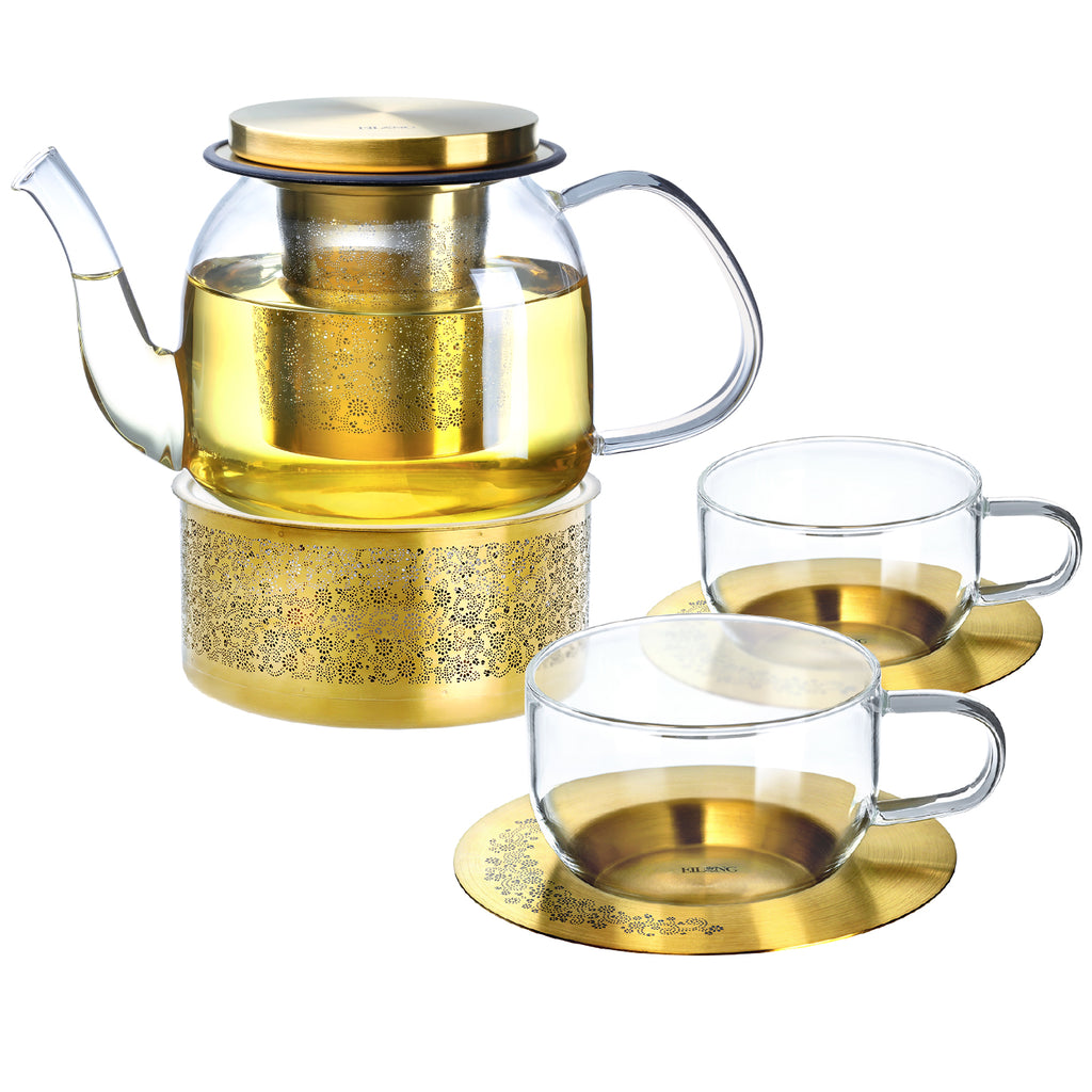 Luxury Style Tea Set - Aurora Teapot Set gold