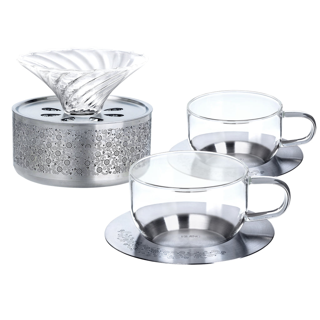 Luxury Style Tea Set - Aurora Teapot Set silver 1