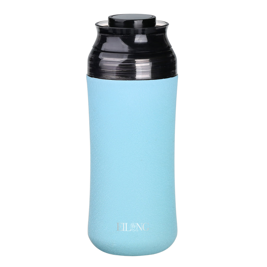 Mini Vacuum Insulated Bottle-Enamel Thermos Bottle 10oz blue