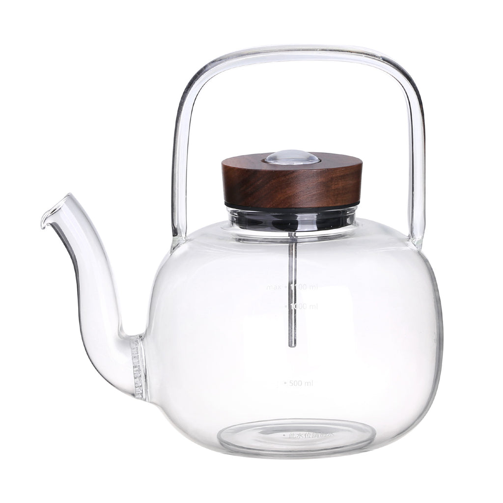 Stovetop Safe Tea Kettle-Retro Glass Kettle 1100ml