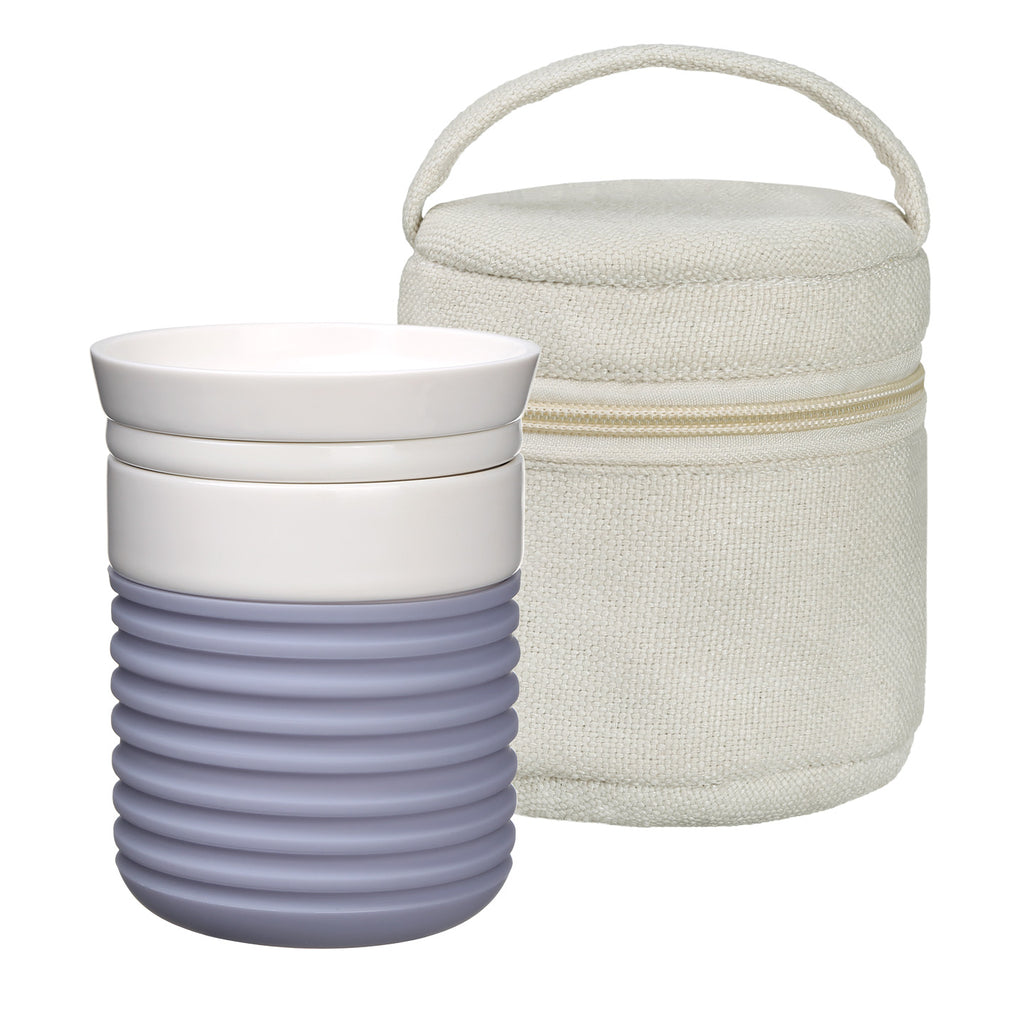 Tea Cup with Infuser-Tea Cup To Go Travel Set gray