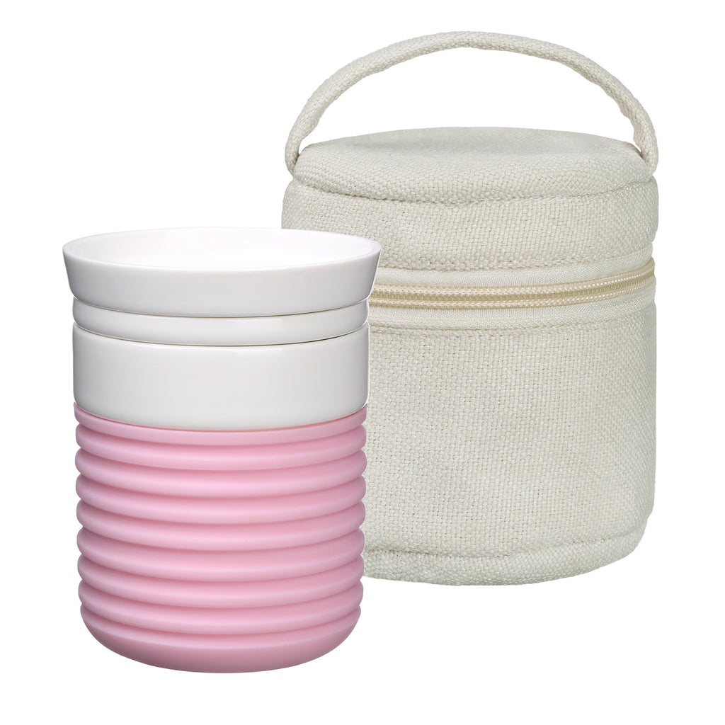 Tea Cup with Infuser-Tea Cup To Go Travel Set rose