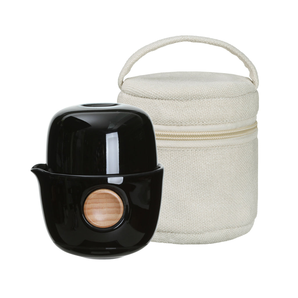 Teapot Set for One-Quicker Tasting Bag 125ml black