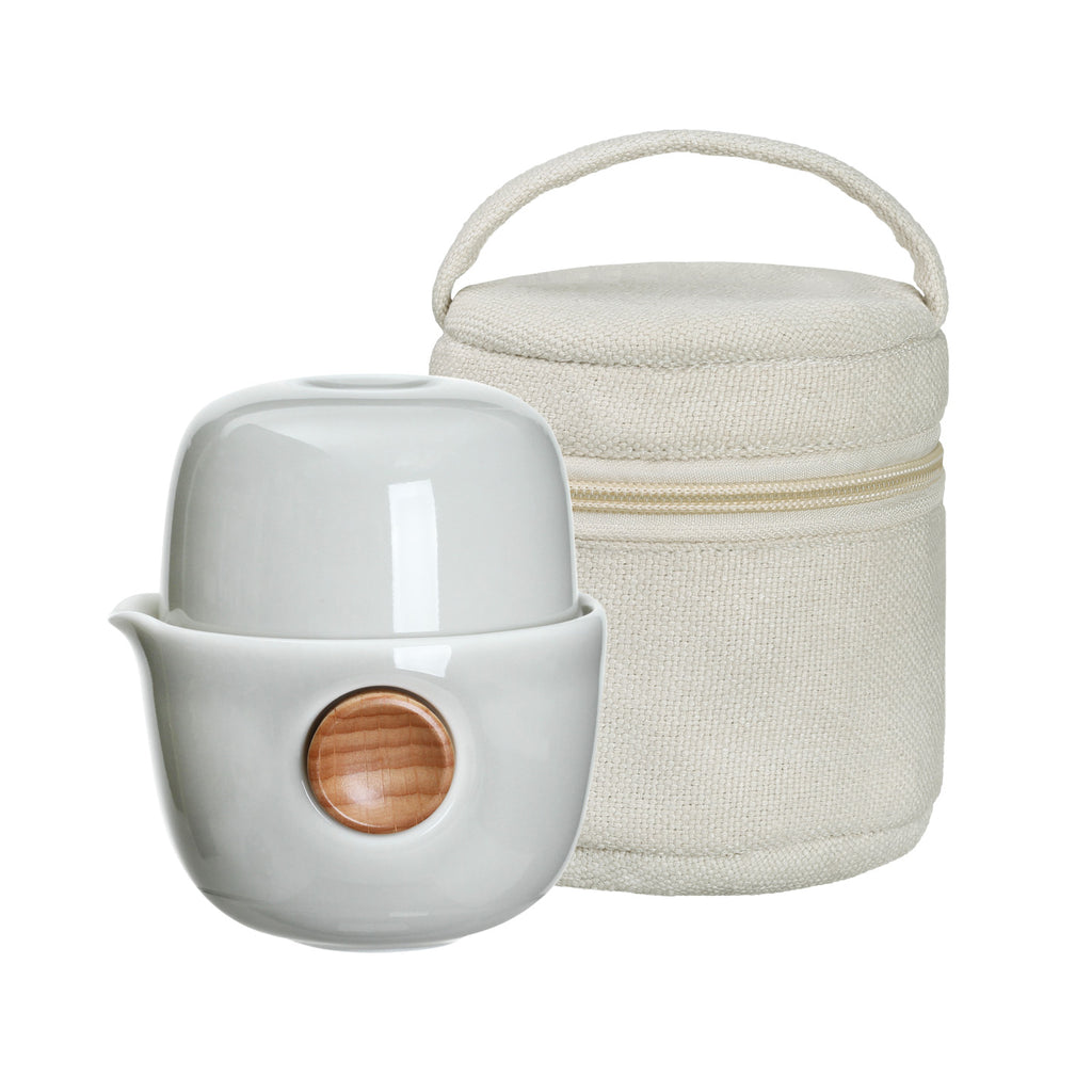 Teapot Set for One-Quicker Tasting Bag 125ml gray