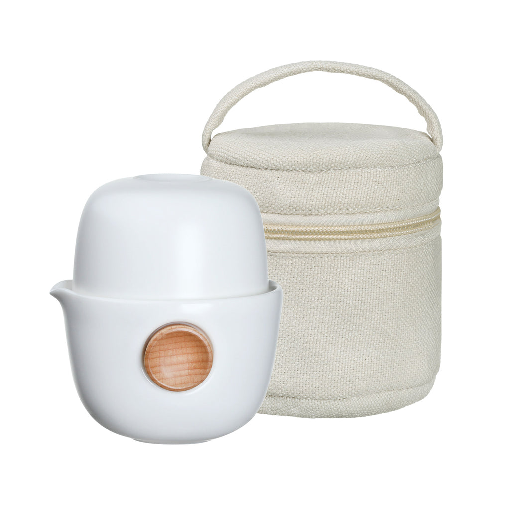 Teapot Set for One-Quicker Tasting Bag 125ml white
