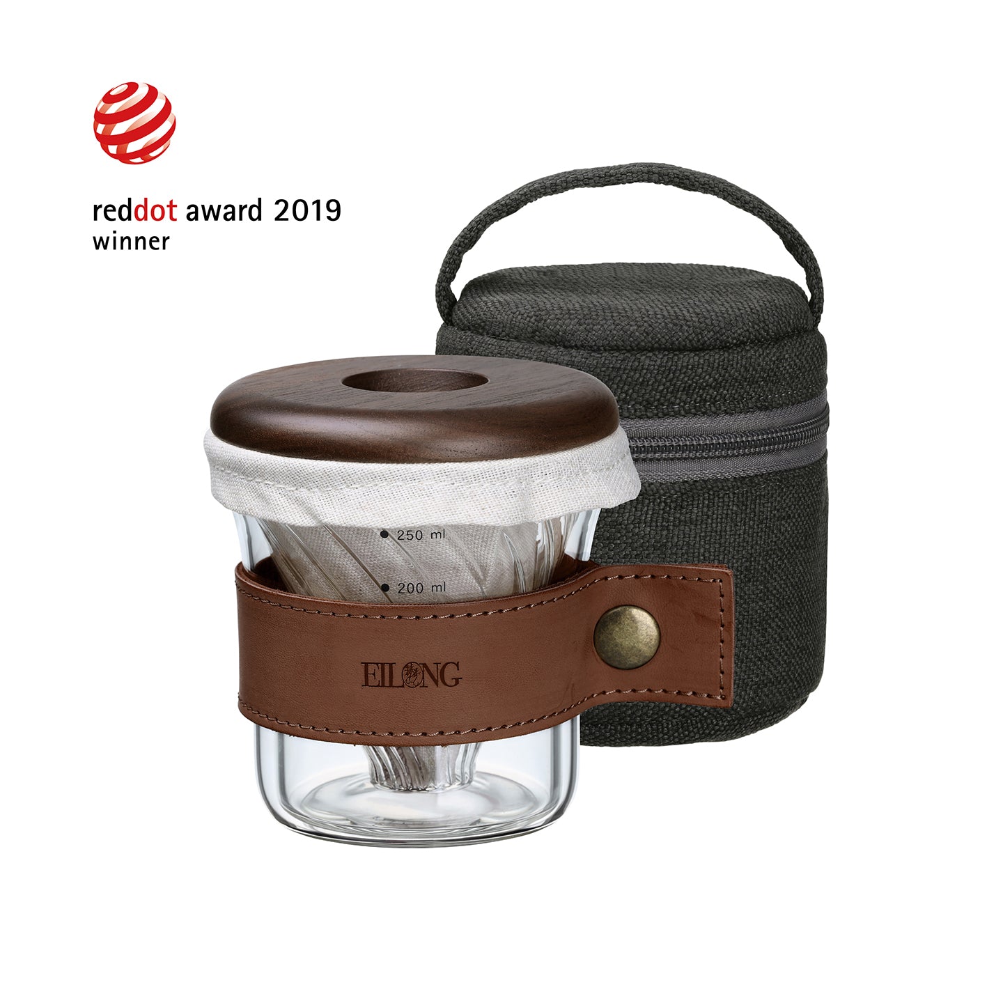 Minimal Travel Coffee Dripper Mug Set (280ml)
